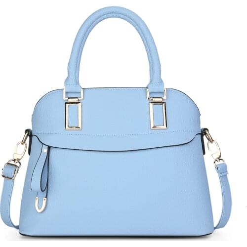 2021 New PU Leather Solid Color Shoulder Handbag Fashion Handbag Shoulder Messenger Bag Simple Shell Bag