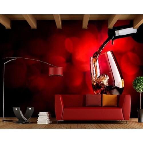 Papel de parede Wine Stemware Food photo wallpaper,living room tv sofa background bedroom kitchen KTV bar 3d wallpaper mural