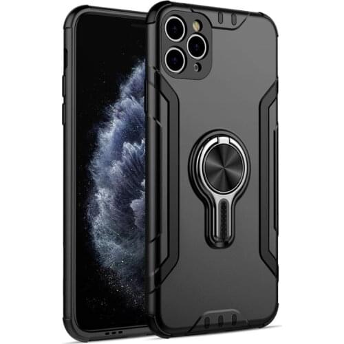 Full Protection Bumper Shockproof Magnetic Metal Finger Ring Stand Phone Case For iPhone 12 11 Pro Max Mini Cover Fundas Coque