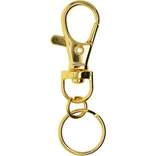 10x Gold Plated Metal Swivel Clasps Keychain Ring Hook Clip Findings