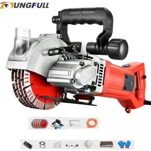 Professional Hydropower Installation Electric Wall Chaser Concrete Wall Slotting Grooving Machine Brick Wall Slot Cutter 220V
