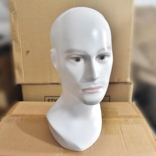 Fiberglass Male Wig Mannequin Head Maquiagem Doll Head For Hat Glasses Wig VR Display Hair Head Dummy