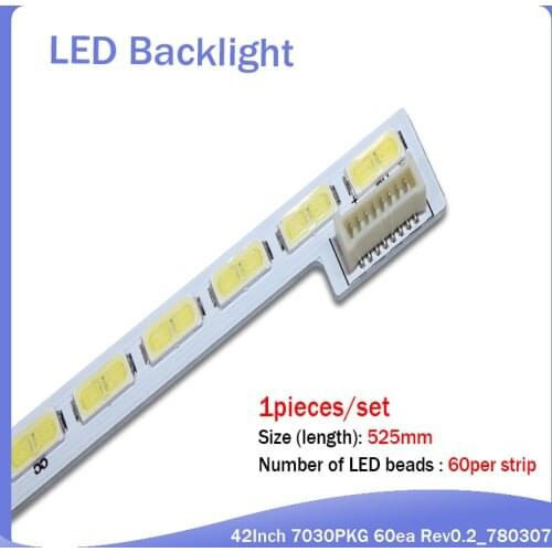 LED backlight strip 60 lamp for LG Innotek 42Inch 7030PKG 60ea Rev0.2 type 525mm new