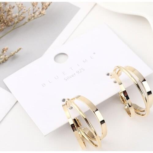 TONGKWOK Bohemia Exaggeration Dangle Earrings For Women Silk Thread Tassel Metal Long Chandelier Earrings #140572