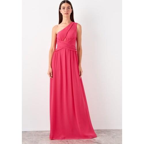 Trendyol Lace Drop Collar Detail Evening Dress Dress TPRSS19AE0121