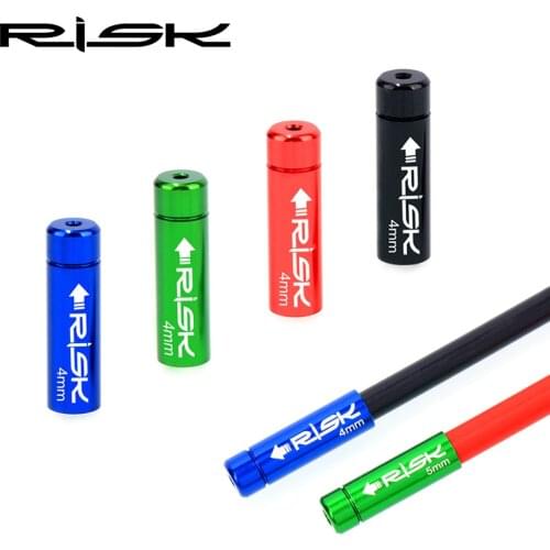 RISK 10pcs Aluminium Shift/Brake Cable Caps Bicycle Hydraulic Brake Cable Liner Ends Caps MTB Bike Derailleur Shifter Wires Caps