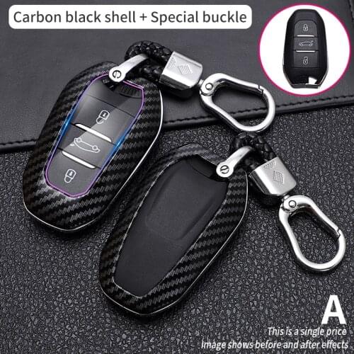 ABS Carbon Fiber Car Remote Key Case Cover Shell For Peugeot 2008 3008 4008 5008 Citroen C4 C4L C3-XR C6 Picasso DS3 DS4 DS5 DS6