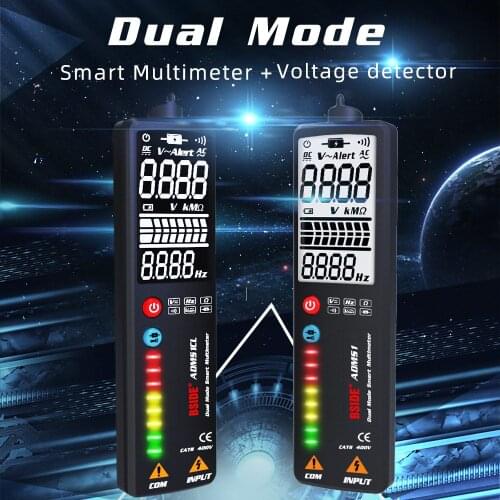 ADMS1/ADMS1CL LCD Digital Multimeter LED Indicators Flashlight Voltmeter EBTN Arc Screen Automatic Tester Tools with Analog Bar