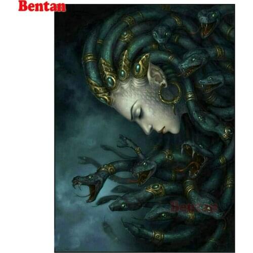 Diamond painting horror monster woman snake diamond embroidery diy full diamond mosaic crafts 5d Square diamond pictures