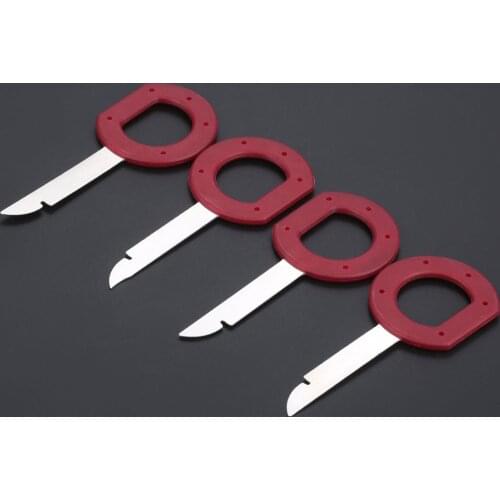 4Pcs Auto Car CD Player Radio Stereo Release Removal Repair Tools Keys Set Sheet Metal Tool for Audi VW Volkswagen Mercedes Benz