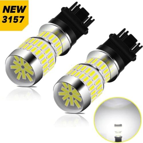 2X High quality T25 3157 1156 BA15S 1157 BAY15D P21W T20 7443 Canbus Error Free Car Brake Reverse Light 12V24V Lamp Turn Signal