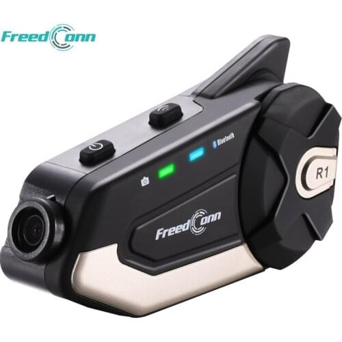 Wireless WiFi Bluetooth 4.1 Motorcycle Helmet HD Bluetooth Headset Intercom 1080P Camera Video Record