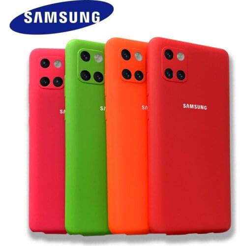 Samsung Galaxy Note10Lite A81 M60s cover Solid color Soft Liquid Silicone Shockproof Soft Case For Galaxy A81 Protection Case