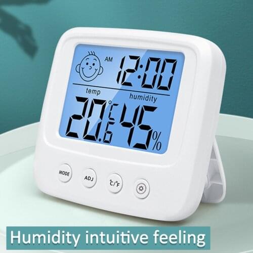 LCD Digital Temperature Humidity Meter Backlight Home Indoor Electronic Hygrometer Thermometer Room Hygrometer Gauge