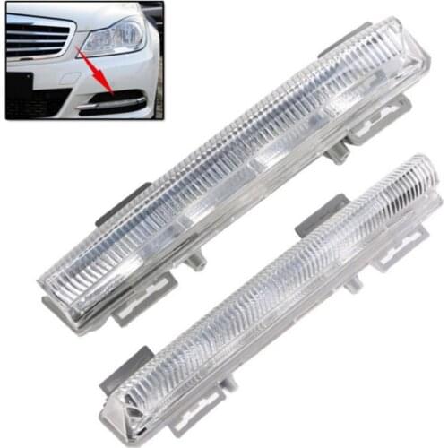 For Benz DRL W204 W212 C250C350 E350 Car Front Bumper Fog Light Bumper Light Left/ Right Daytime Running Light LED Light