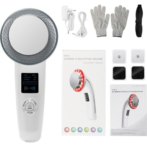 Galvanic Infrared LED Photon Therapy Ultrasound Cavitation EMS Body Slimming Massager Weight Loss Anti Cellulite Face Lifting
