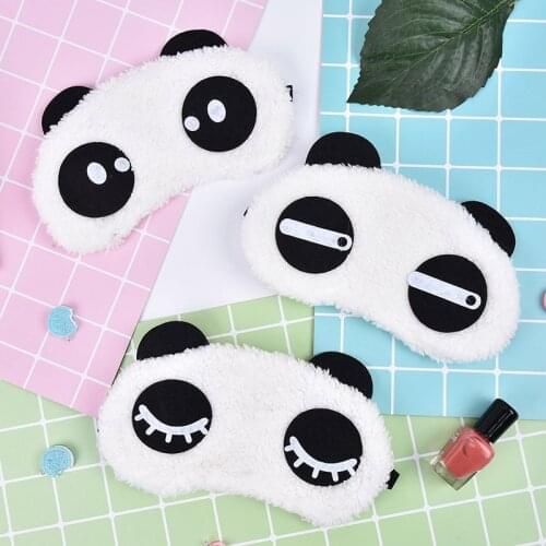 Health Care Tools Cute Face White Panda Eye Mask Eyeshade Shading Sleep Cotton Goggles Eye Mask Sleep Mask Eye Cover 3 Styles