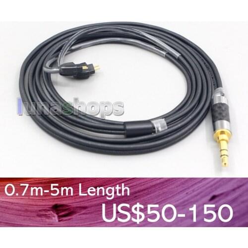 LN007094 2.5mm 4.4mm XLR 3.5mm Black 99% Pure PCOCC Earphone Cable For AUDEZE iSINE 10 20 LX LCDi3 LCDi4