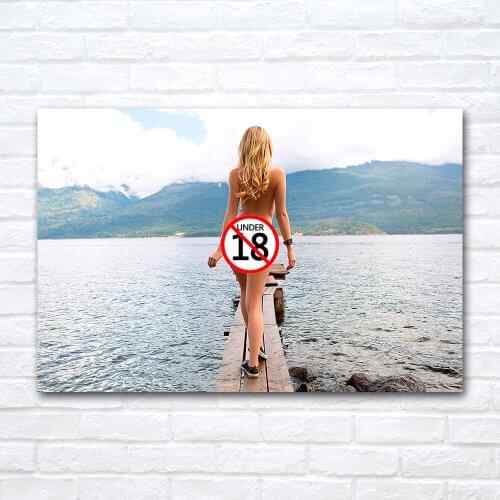 Sexy Blonde Beauty Canvas Cloth Fabric Painting Wall Art Pictures Modern Posters And Prints Living Room Corridor Home Decor