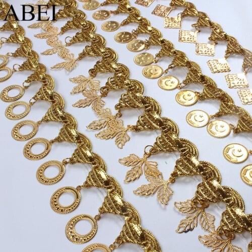 2yards Gold Silver Lace Fringe Sequins Paillette Tassel Ribbon DIY Stage Performance Clothes Wedding Party Dress Sewing Fabric