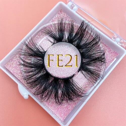 MIKIWI 3D 25mm FE Custom Packaging Square Case Personal Labels Natural Fluffy Mink Lash Mink Eyelash Dramatic Hair Fake Lashes