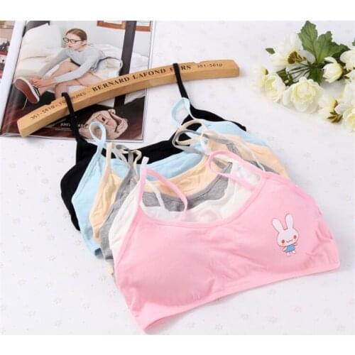 YUIYE fashion brand girl bra cartoon image comfortable cotton adolescent girl bra brains puberty underwear soft girl underwear