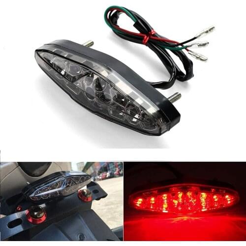 Motorcycle License Plate 15 LED Brake Running Steering License Plate Tail Light Four-wheel All-terrain Vehicle Motorcycle 12V