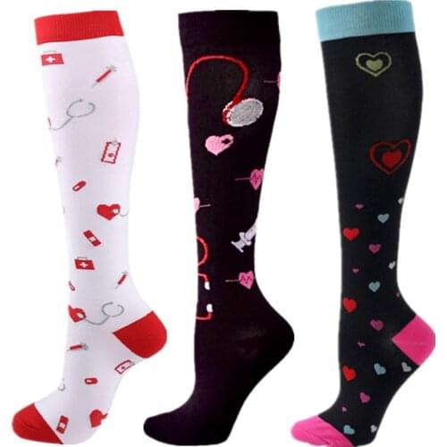 New Compression Stockings Best Graduated 20-30 Mmhg Professional Nursing Socks Calf Compression Socks Fit Medical Varicose Veins