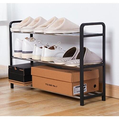 New 3 Tier Plastic Shoe Rack Storage Organizer Stand Holder Black Light