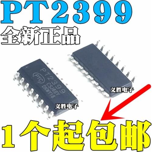 New and original Reverb audio processing IC PT2399 CD2399 SOP16 Audio digital reverb integrated circuit block DIP16 IC chip pac