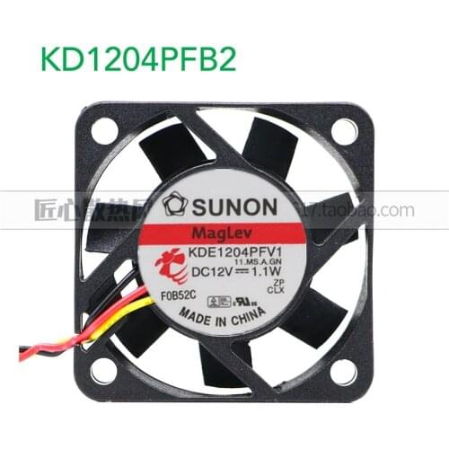 New original KDE1204PFV1 4cm 4010 12V 1.1W magnetic levitation ultra-quiet computer CPU cooling fan