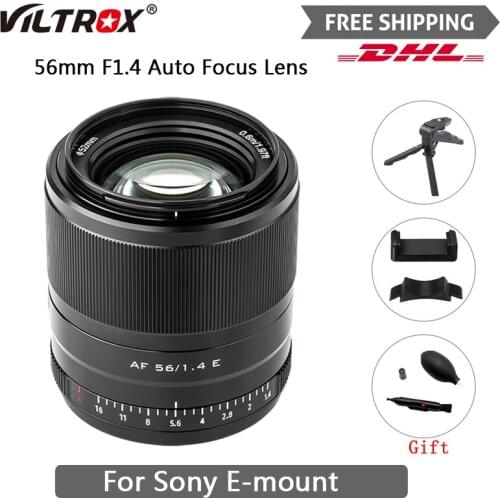 Viltrox 56mm F1.4 Camera Lens For Sony E Mount Auto Focus Prime Large Aperture Portrait Lens APS-C Like A7R IV A7III A9II A6600