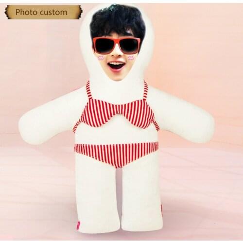 Photo custom pillow bikini humanoid cushion for leaning on of diy gift custom Doll Birthday Valentines Day Gifts Personality