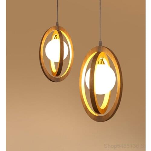 Nordic Solid Wood Dining Room Pendant Lights Simple Creative Art Study Living Room Bedroom Bedside Tea Room Decorative Lighting