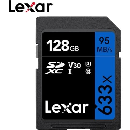 Lexar SD Card 64GB 128GB Memory Card 32GB UHS-I Flash Card 256GB 512GB Up To 95M/s Class10 633x For Camera Digital SLR/HD Camera