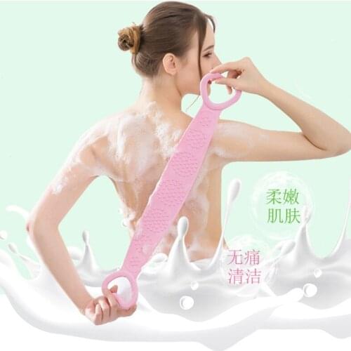 Shower Brushes Skin Clean Rubbing Back Mud Silicone Bath Brushes Bath Towels Double Sided Function Body Massage Shower Scrubber