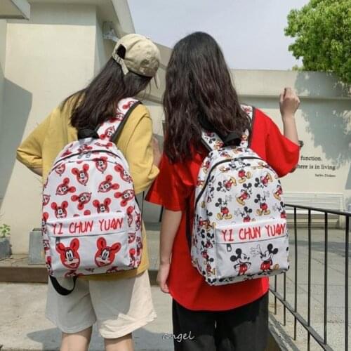 Disney Mickey Mouse Minnie schoolbag school cartoon kindergarten princess backpack girl burden backpack large capacity travel