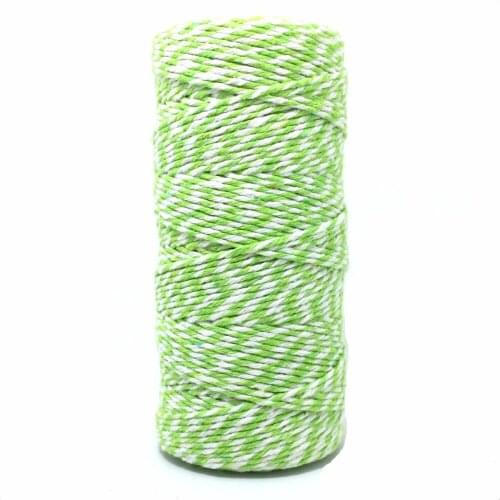 ZERZEEMOOY 8ply 1mm~1.5mm Cotton Bakers Twine Mix (100yard/spool) Bakers Twine Gift Packing fruit-green Twine for Crafting