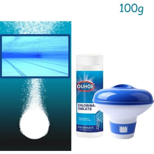 1 Bottle Pool Cleaning Effervescent Chlorine Home Garden Tablets Cleaning Swimming Pool Effervescent Tablets Sanitizing Tablets
