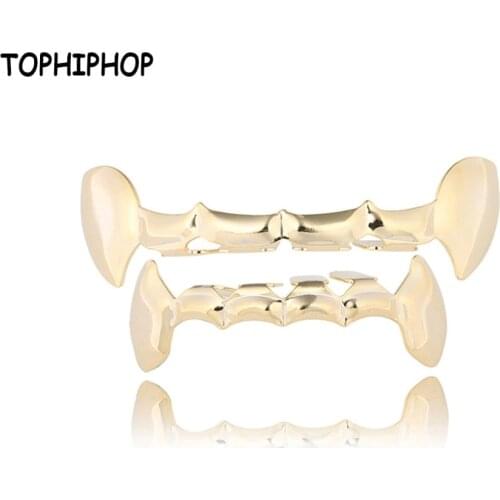 New Fangs Hiphop 4 color Vampire Gold silver rose gold and black Grillz Grills