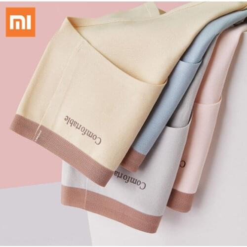 4pcs Womens Underwear Pure Cotton Mid-waist Seamless Student Korean Style Cotton Antibacterial Thin Plus Size Briefs Panties