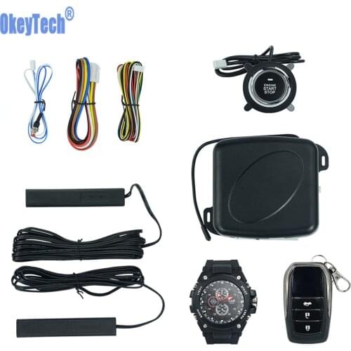 Universal 12V Watch Control Smart Car Key Keyless Entry System Keyless Go Entry Car Alarm Start Engine Start Stop Push Button