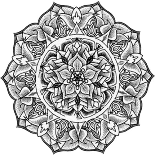 Lotus Waterproof Temporary Tattoos men Tatoo temporaire femme tatuajes temporales high quality Body Art Henna Holy flowers