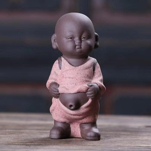 Funny pee doll yixing zisha purple clay tea pet creative ornament house warming gift tea play on tea tray Chinese lovely doll