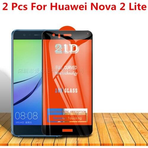 2 Pcs Full Cover Tempered Glass For Huawei Nova 2 Lite Screen Protector For Huawei nova2lite Glass Film
