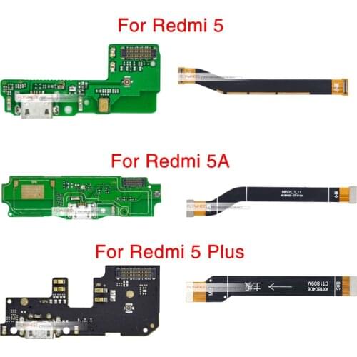 1pcs Main Motherboard Connector LCD Display Flex Cable For Xiaomi Redmi 5 5A 5 Plus USB Charger Charging USB Port Dock Connector