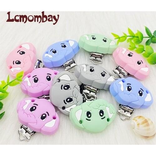 10/20/50pcs Baby Pacifier Chain Elephant Clip BPA Free DIY Dummy Chain Holder Soother Nursing Jewelry Toy Clips