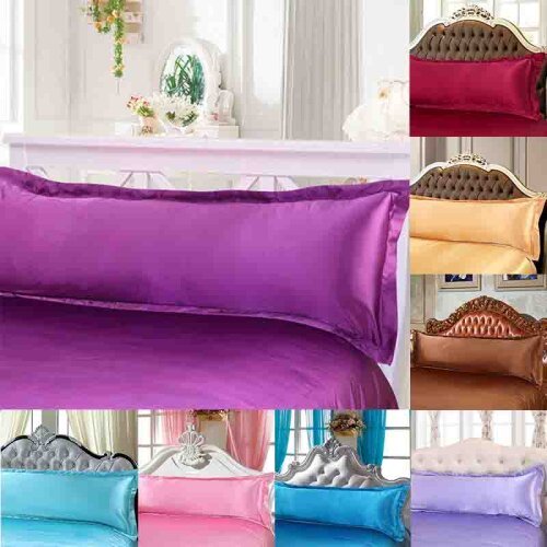 120/150 Cm Long Pillowcase Solid Pillow Case Cover Silk Satin Long Pillow Cover Pillowcases for Bed Sofa Decor Home Textile