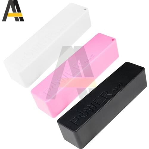 18650 USB Power Bank Battery Charger Case DIY Box 2600MAh White Black Pink For Smart Phone MP3 Electronic Mobile Charging
