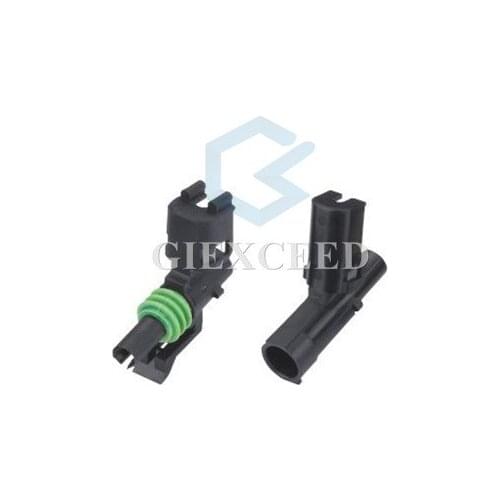 2 Sets 1 Pin 12015791 12010996 Gf30 Electrical Wire Socket Female Male Automotive Plug For Delphi Conenctor